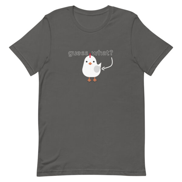 guess what chicken butt adult t-shirt color asphalt