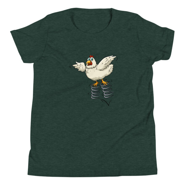 spring chicken kids t-shirt color heather forest green