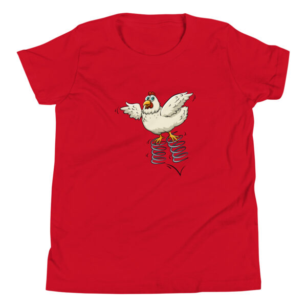 spring chicken kids t-shirt color red