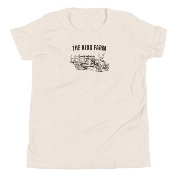 the kids farm t-shirt in the color Heather dust