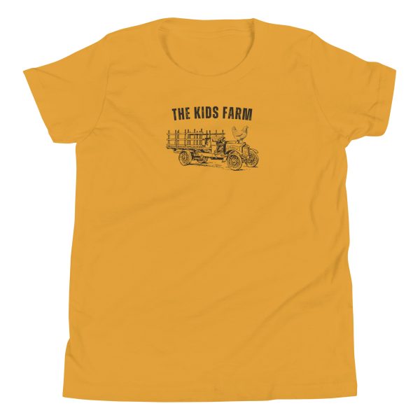 the kids farm t-shirt in the color in mustard orange